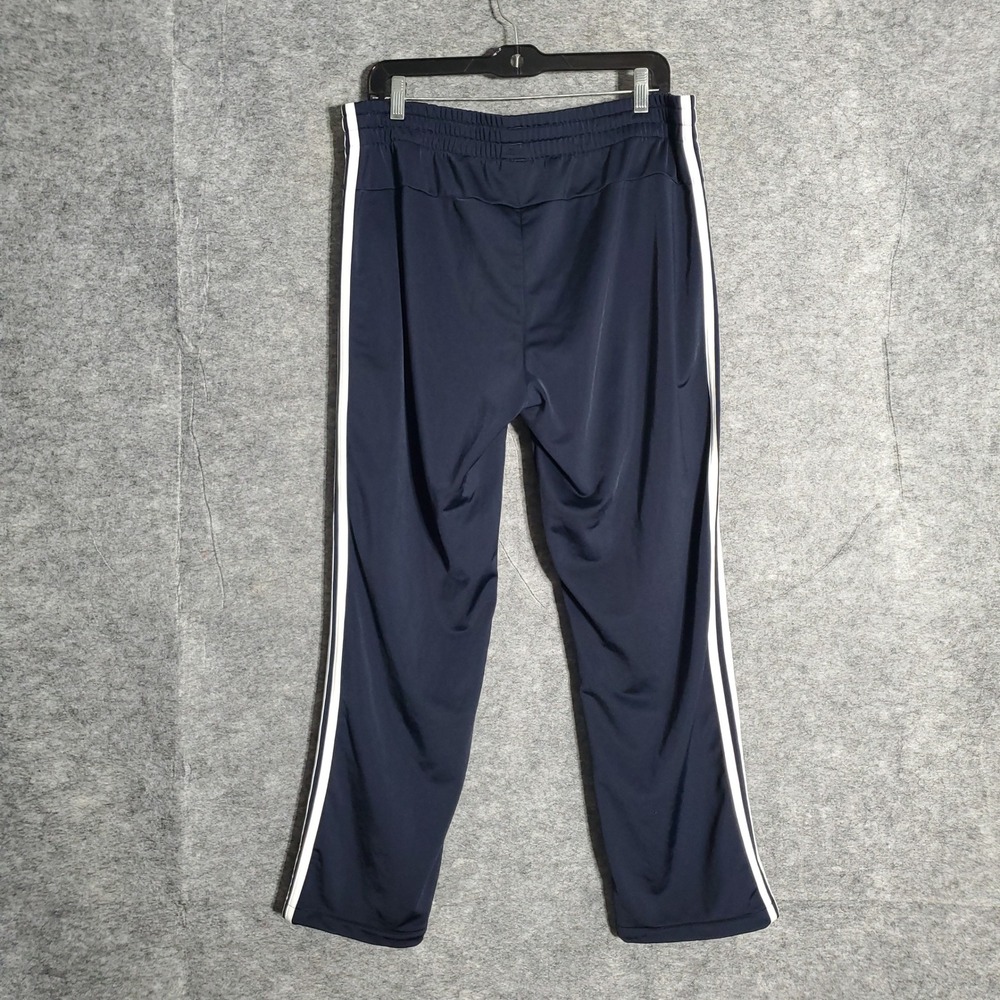 Adidas Track Pants Mens XL Navy Blue 3 Stripe Athletic Drawstring Training Pro X - Picture 2 of 10